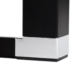 ALTEREGO Table haute ou bureau haut 'XLINE HIGH TABLE' en verre noir Hot