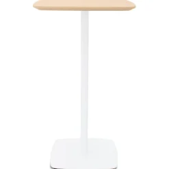 ALTEREGO Table haute 'PATATI' en bois finition naturelle et métal blanc Clearance