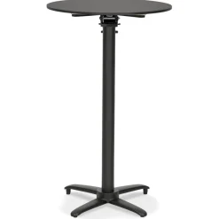 ALTEREGO Table haute pliable 'PAXTON' ronde noire Discount