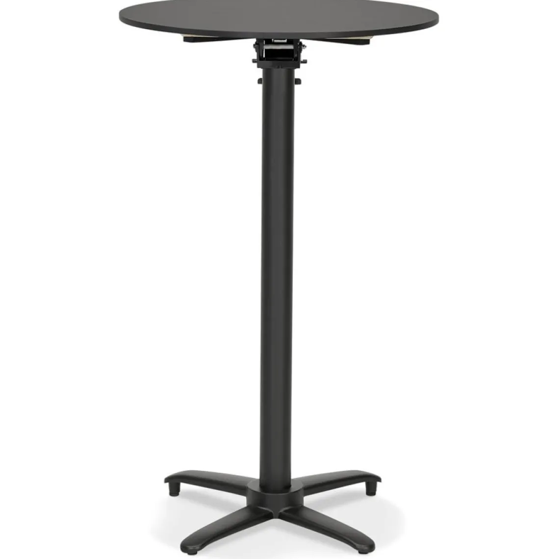 ALTEREGO Table haute pliable 'PAXTON' ronde noire Discount