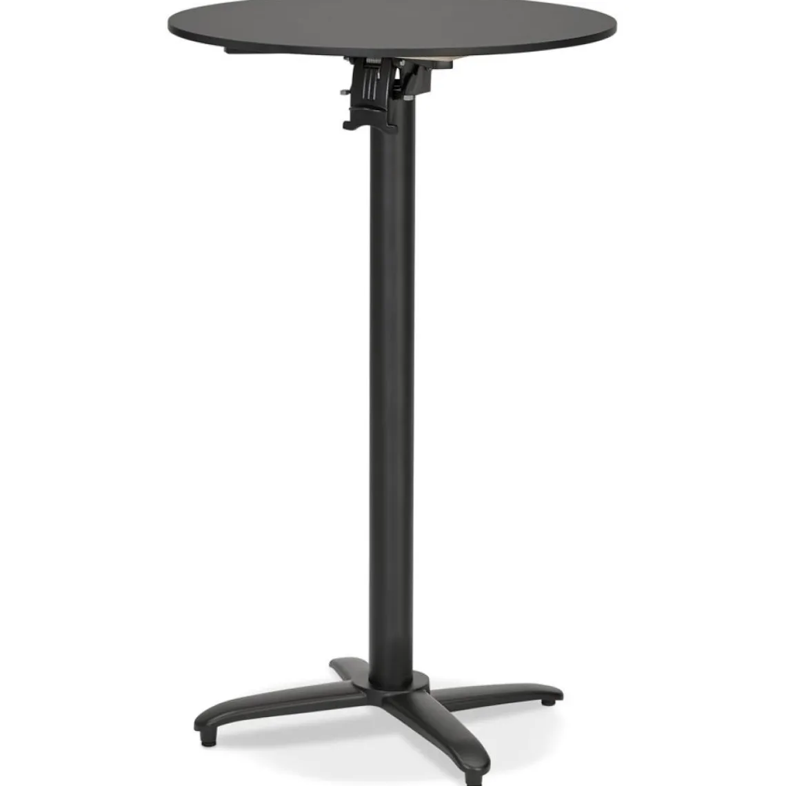 ALTEREGO Table haute pliable 'PAXTON' ronde noire Discount