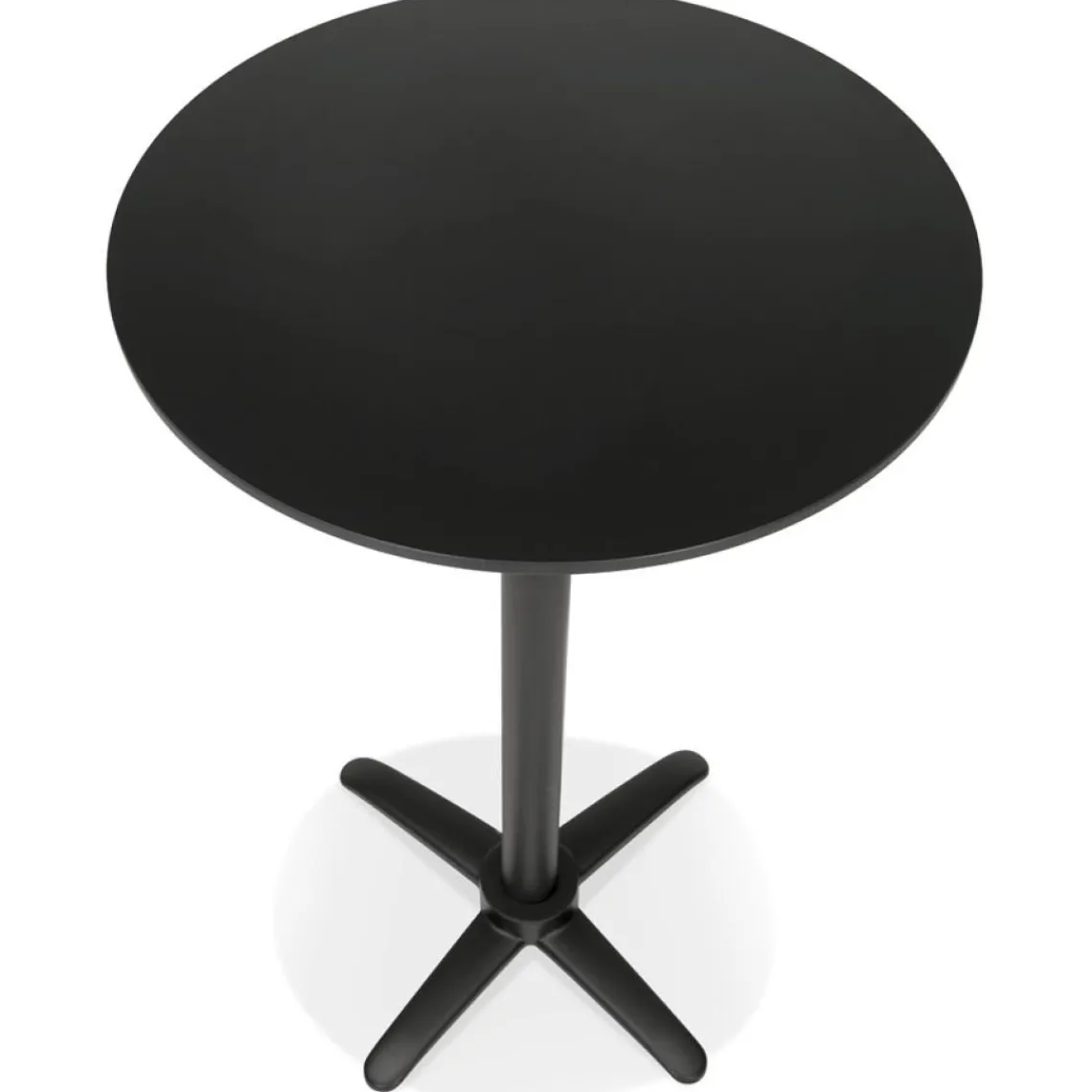 ALTEREGO Table haute pliable 'PAXTON' ronde noire Discount