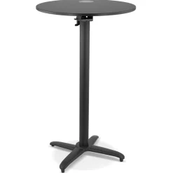 ALTEREGO Table haute pliable 'PENUMBRA' ronde noire Discount