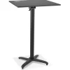 ALTEREGO Table haute pliable 'PENUMBRA' carrée noire Hot