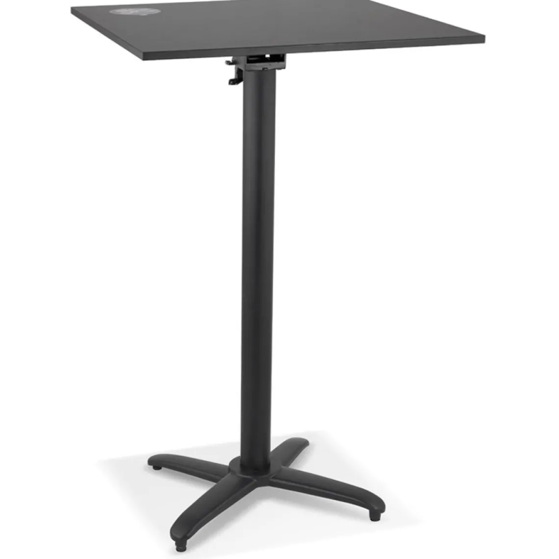 ALTEREGO Table haute pliable 'PENUMBRA' carrée noire Hot