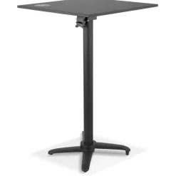 ALTEREGO Table haute pliable 'PENUMBRA' carrée noire Hot