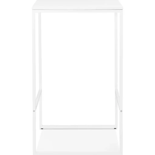 ALTEREGO Table haute style industriel 'ORTOS' blanche idéale pour les professionnels Best