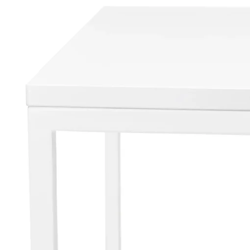 ALTEREGO Table haute style industriel 'ORTOS' blanche idéale pour les professionnels Best