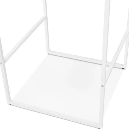 ALTEREGO Table haute style industriel 'ORTOS' blanche idéale pour les professionnels Best