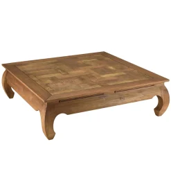 Macabane Table opium en teck recyclé plateau mosaïque SIXTINE