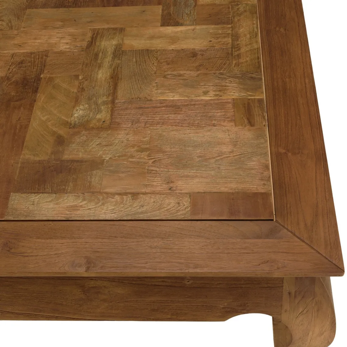 Macabane Table opium en teck recyclé plateau mosaïque SIXTINE