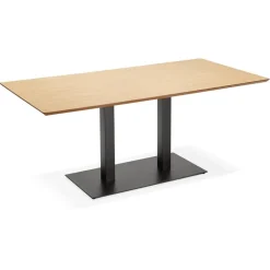 ALTEREGO Table ou bureau design 'ZUMBA' en bois finition naturelle Outlet