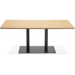 ALTEREGO Table ou bureau design 'ZUMBA' en bois finition naturelle Outlet