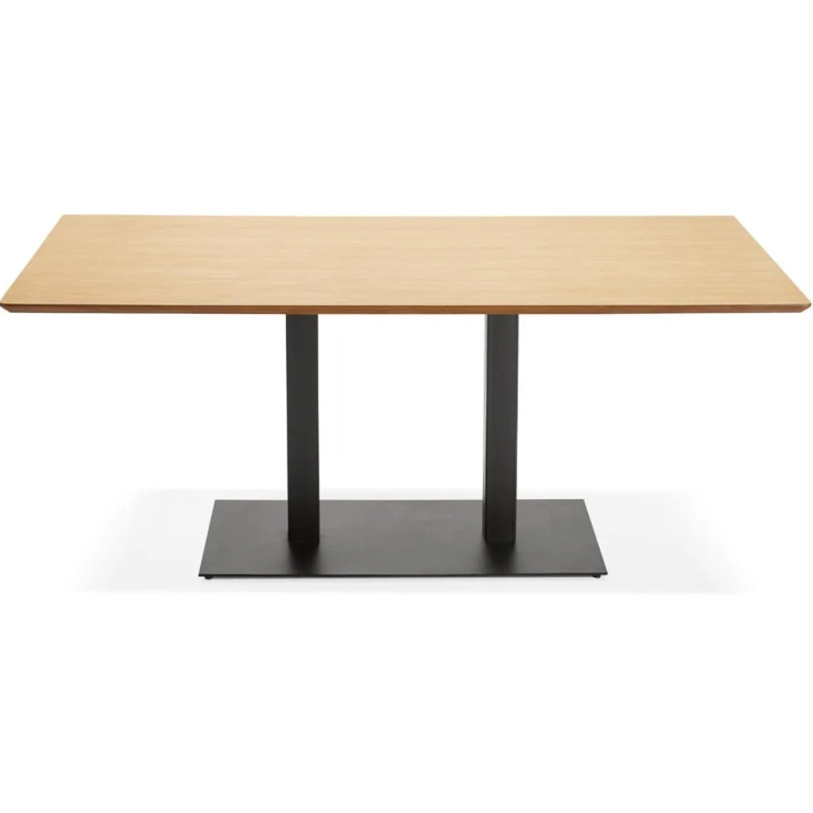 ALTEREGO Table ou bureau design 'ZUMBA' en bois finition naturelle Outlet