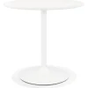 ALTEREGO Table ronde design 'CHIVA' en bois et métal blanc Outlet