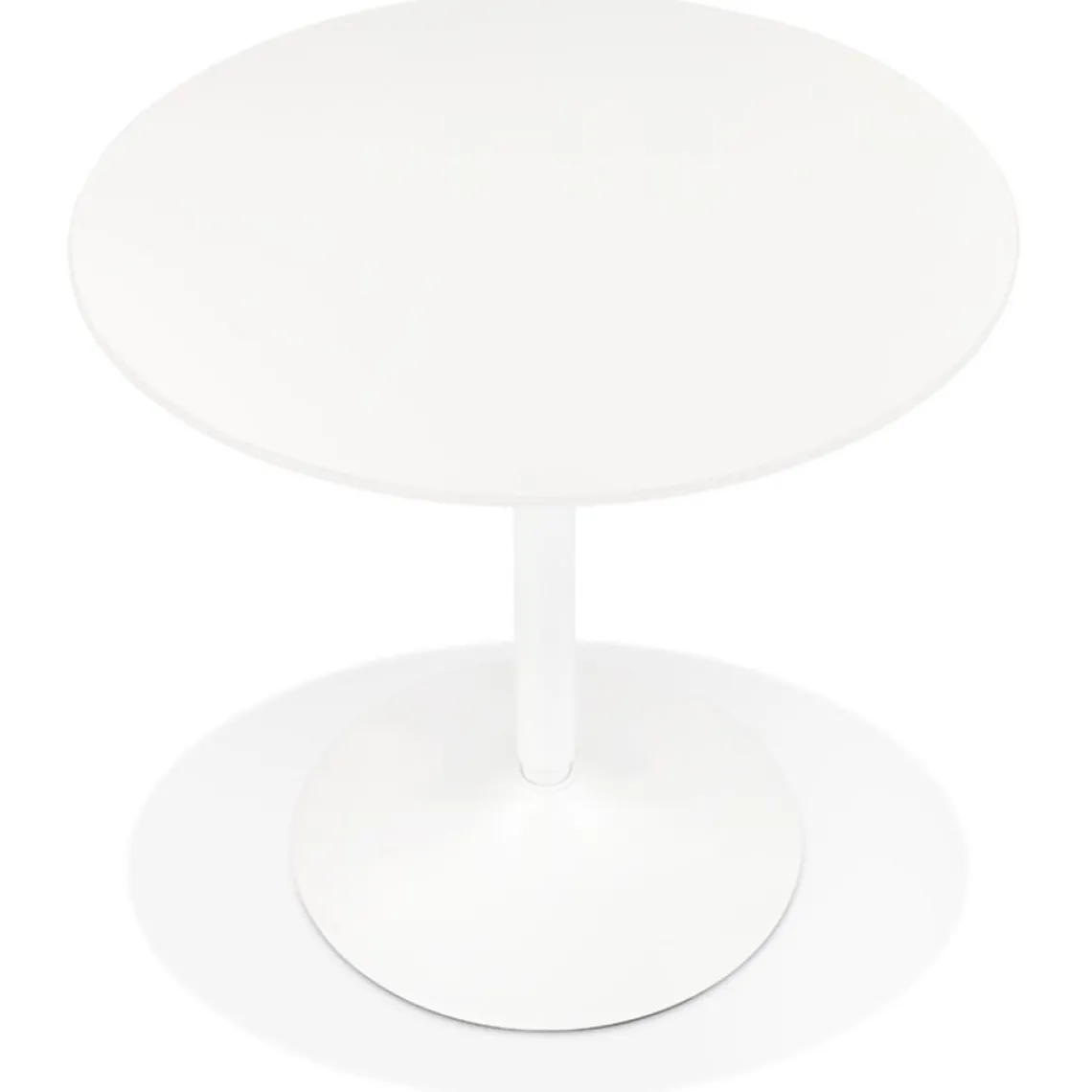 ALTEREGO Table ronde design 'CHIVA' en bois et métal blanc Outlet