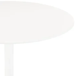 ALTEREGO Table ronde design 'CHIVA' en bois et métal blanc Outlet