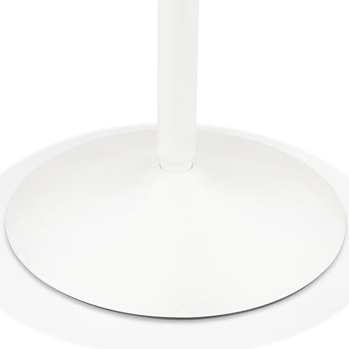 ALTEREGO Table ronde design 'CHIVA' en bois et métal blanc Outlet