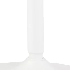 ALTEREGO Table ronde design 'HUSH' en bois finition naturelle et métal blanc Clearance