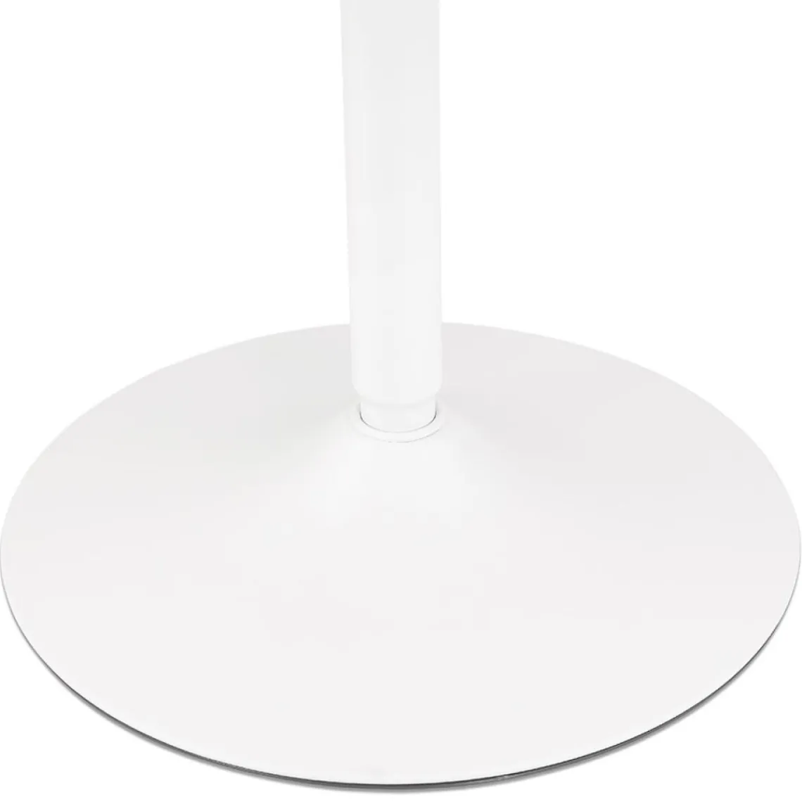 ALTEREGO Table ronde design 'HUSH' en bois finition naturelle et métal blanc Clearance