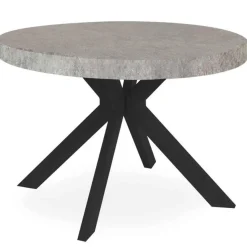 3S. x Home Table Ronde Extensible NERO Noir Et Effet Béton Online