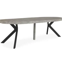 3S. x Home Table Ronde Extensible NERO Noir Et Effet Béton Online