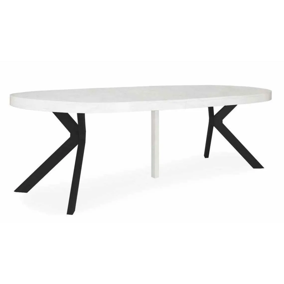3S. x Home Table Ronde Extensible Noire Et Effet Marbre Discount