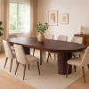 3S. x Home Table ronde extensible Suzie Bois noisette Discount