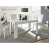 3S. x Home Table salle à manger extensible MIRO laqué blanc brillant 137x90 Sale