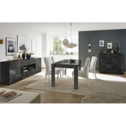3S. x Home Table 180x90cm MIRO laqué gris brillant Sale