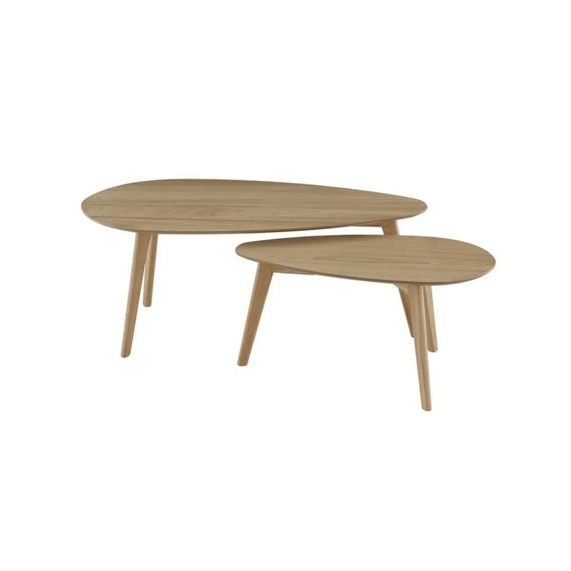 3S. x Home Tables Basses Gigognes Effet Naturel BLOOM Beige Outlet