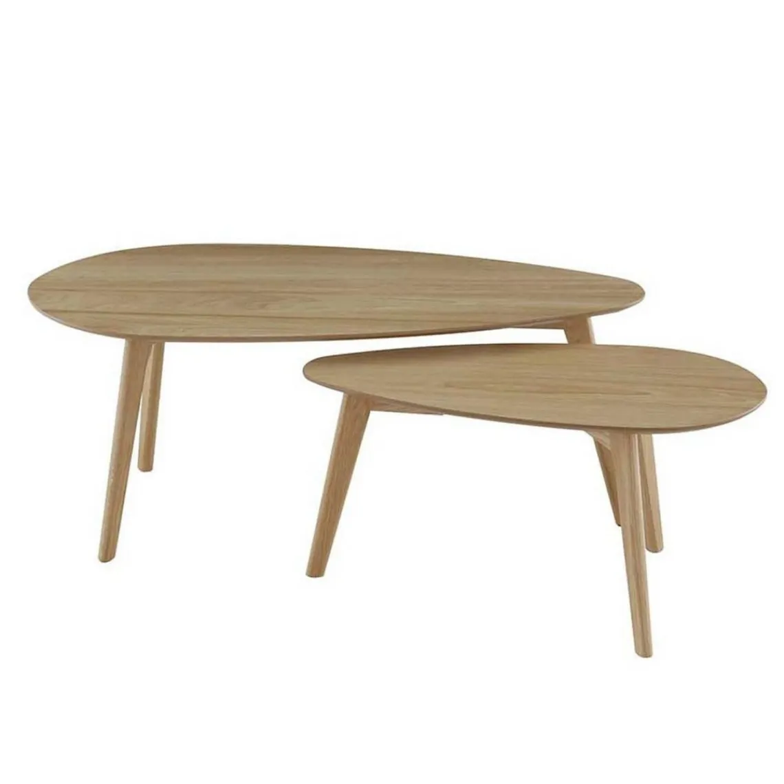 3S. x Home Tables Basses Gigognes Effet Naturel BLOOM Beige Outlet