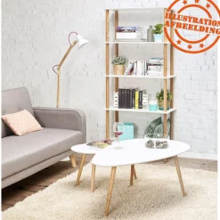 ALTEREGO Tables gigognes design 'TETRYS' blanches New
