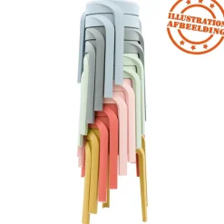 ALTEREGO Tabouret bas empilable 'POMPA' en matière plastique vert clair Hot