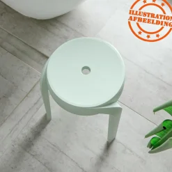 ALTEREGO Tabouret bas empilable 'POMPA' en matière plastique vert clair Hot