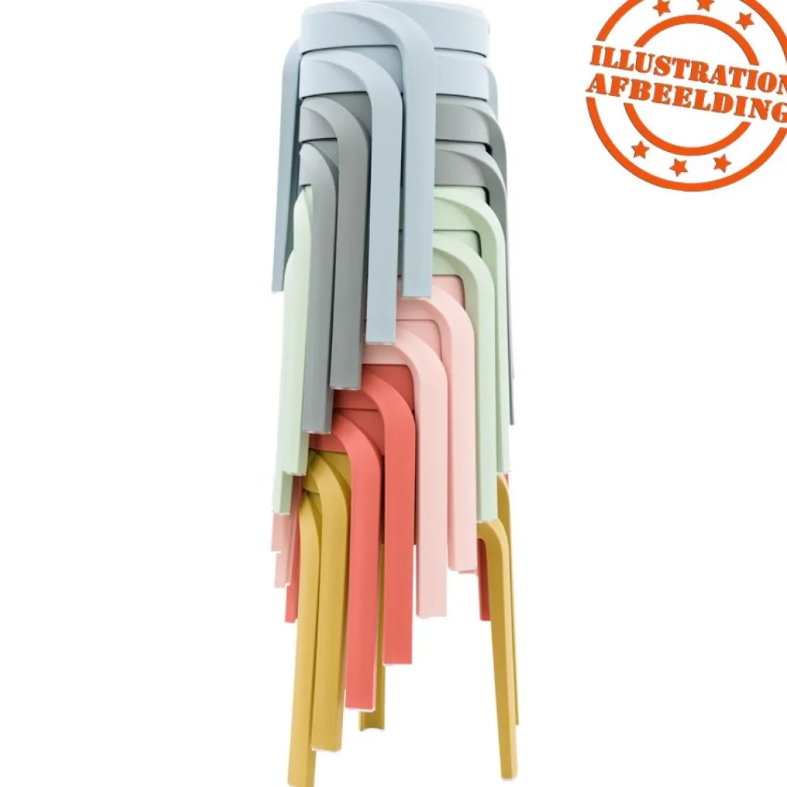 ALTEREGO Tabouret bas empilable 'POMPA' en matière plastique noir Best