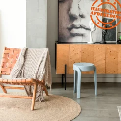 ALTEREGO Tabouret bas empilable 'POMPA' en matière plastique noir Best