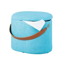 3S. x Home Tabouret Coffre Bleu SAVANA New