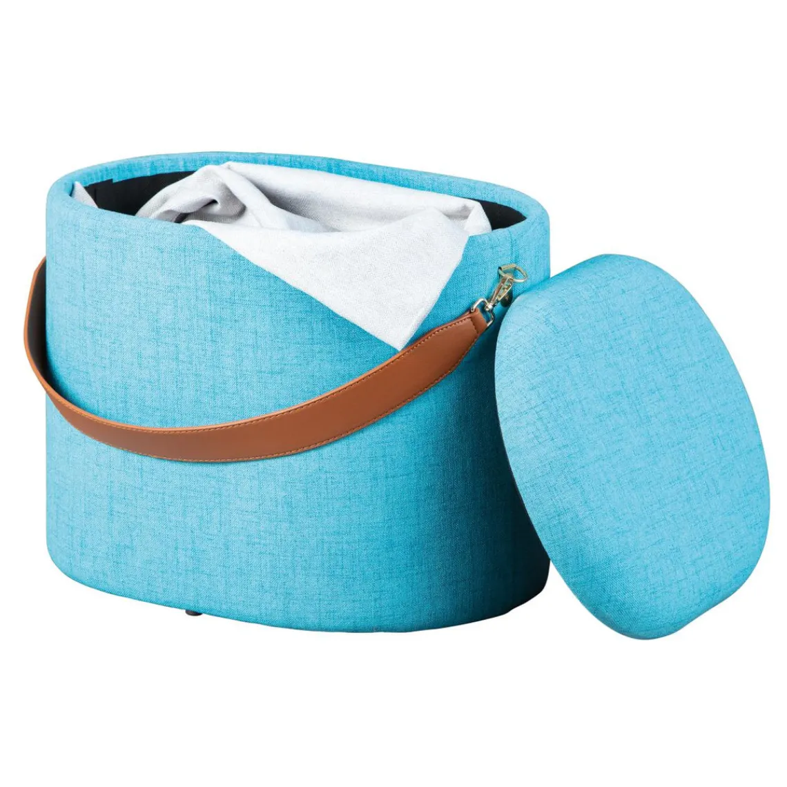 3S. x Home Tabouret Coffre Bleu SAVANA New