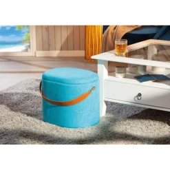 3S. x Home Tabouret Coffre Bleu SAVANA New