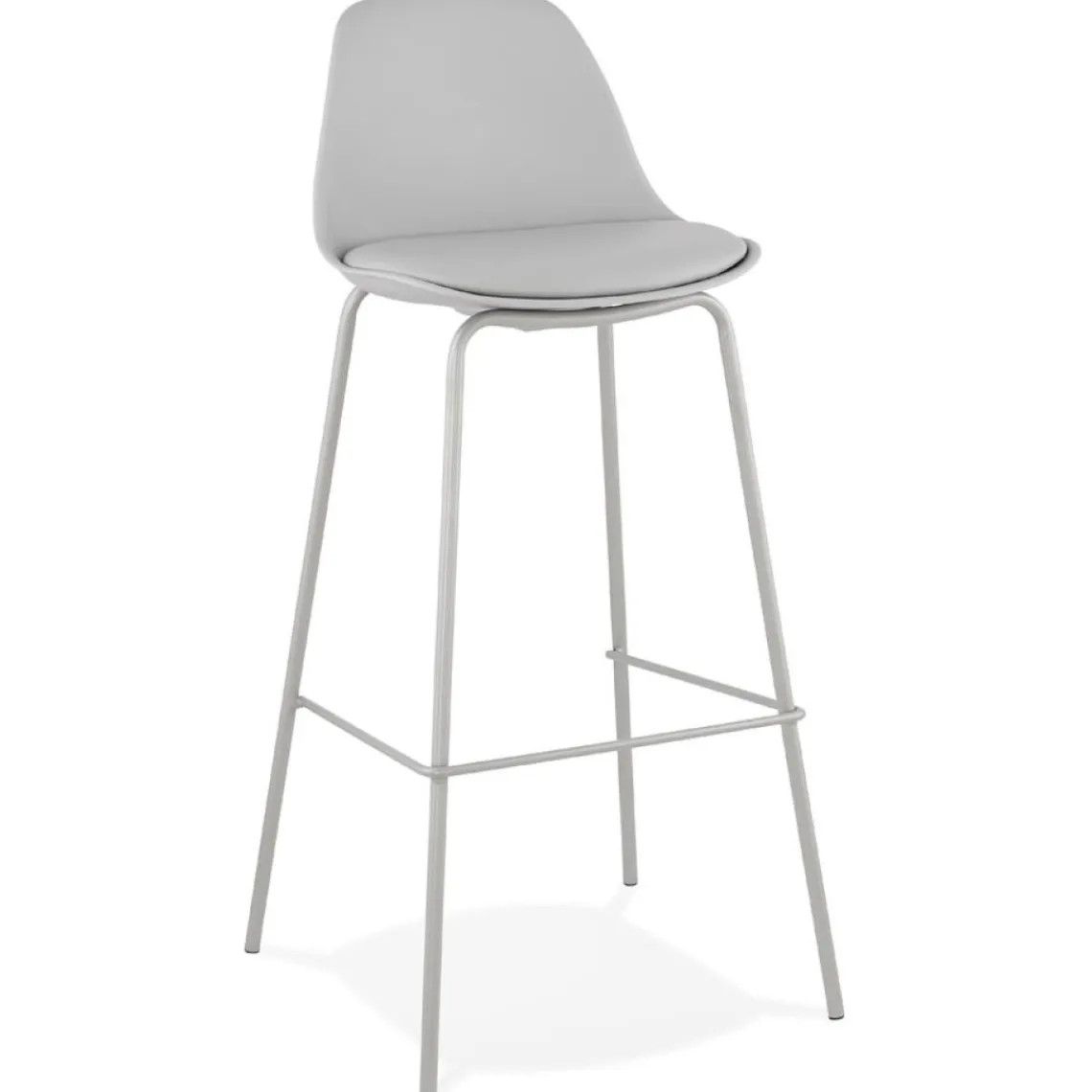 ALTEREGO Tabouret de bar 'COOKIE' gris style industriel Discount