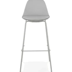 ALTEREGO Tabouret de bar 'COOKIE' gris style industriel Discount