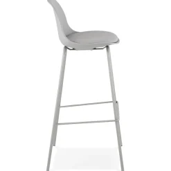 ALTEREGO Tabouret de bar 'COOKIE' gris style industriel Discount