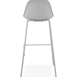 ALTEREGO Tabouret de bar 'COOKIE' gris style industriel Discount