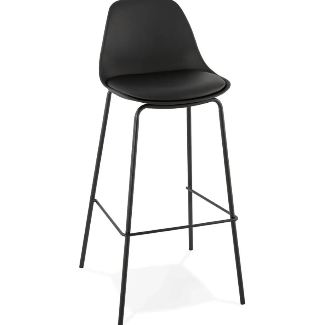 ALTEREGO Tabouret de bar 'COOKIE' noir style industriel Hot
