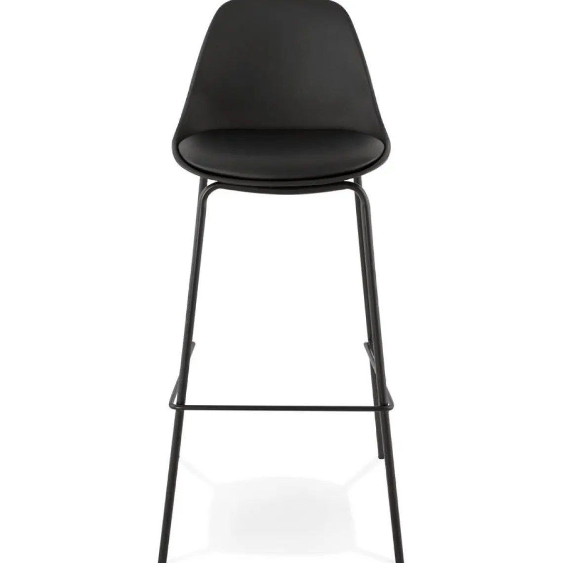 ALTEREGO Tabouret de bar 'COOKIE' noir style industriel Hot