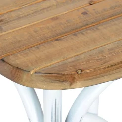 ALTEREGO Tabouret de bar 'COTTAGE' en bois finition Noyer effet vieilli Discount