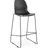 ALTEREGO Tabouret de bar design 'BERLIN' noir empilable style industriel Discount