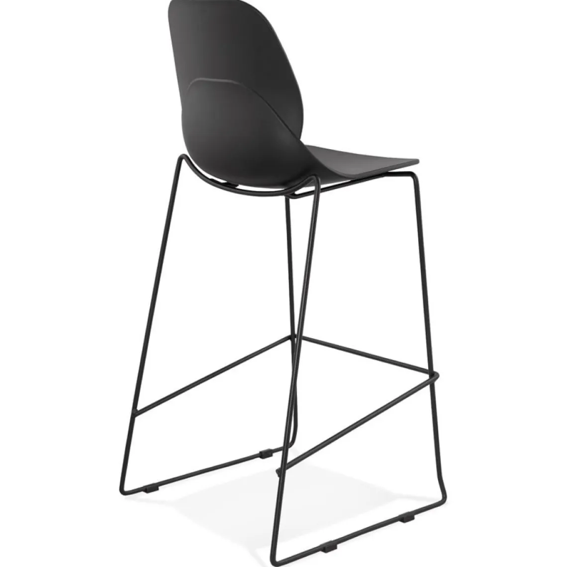 ALTEREGO Tabouret de bar design 'BERLIN' noir empilable style industriel Discount