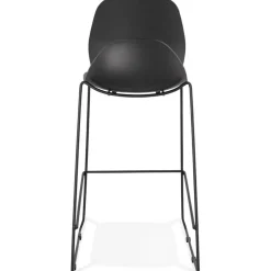 ALTEREGO Tabouret de bar design 'BERLIN' noir empilable style industriel Discount